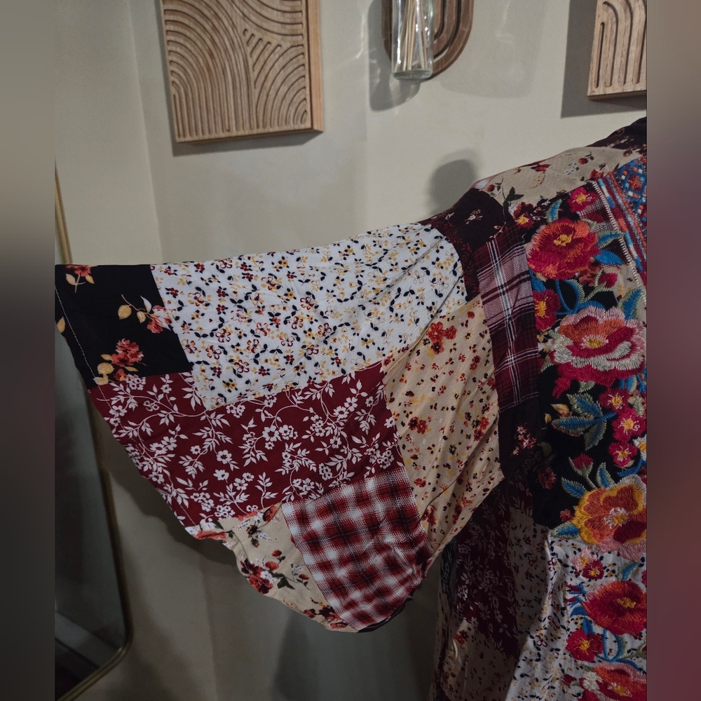 Floral Multicolor Kimono Cardigan - Picture 4 of 5
